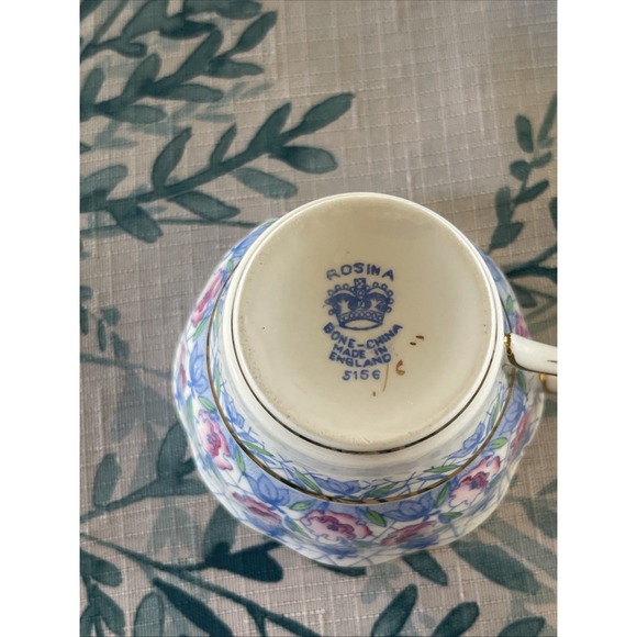 VTG ROSINA Bone China Cup & Saucer Set. Made In England - Picture 7 of 8